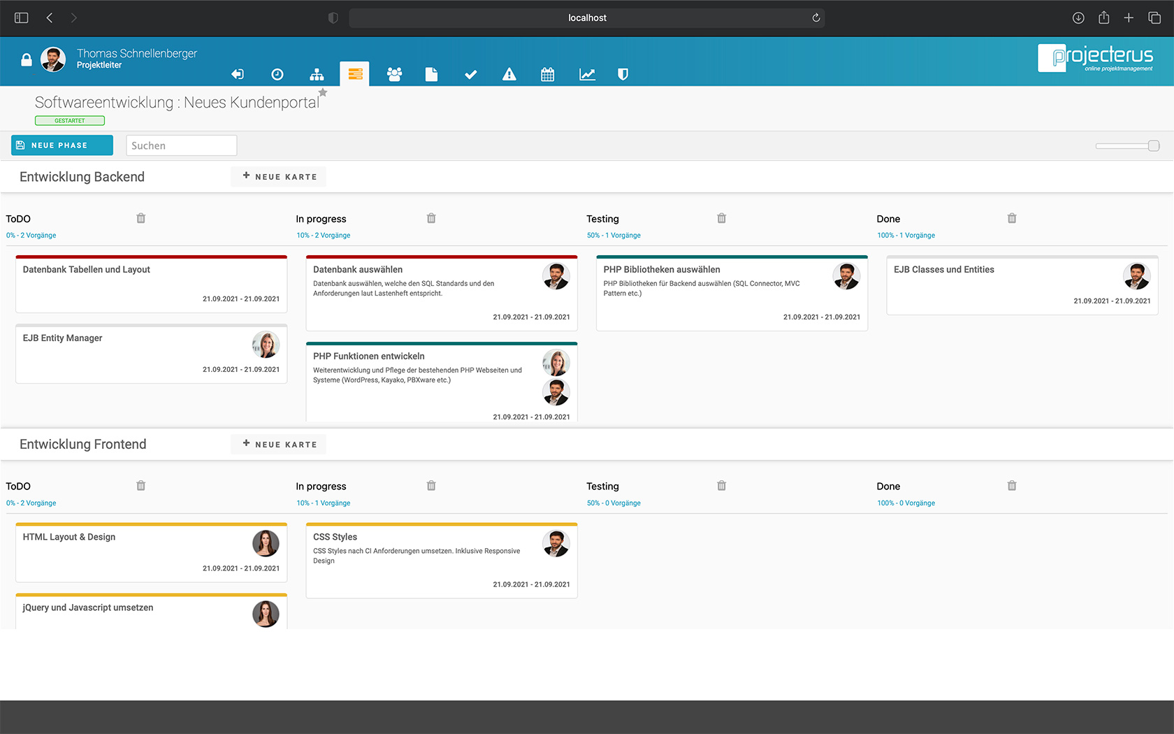 projecterus Projektverwaltung und Administration